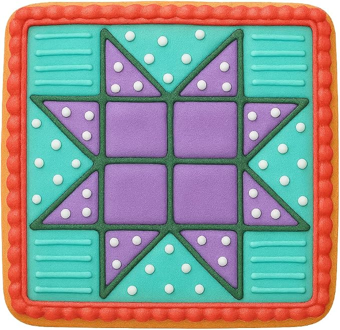 Geometric Quilt Block Cookie Cutter - 4x4" Premium Baking Tool