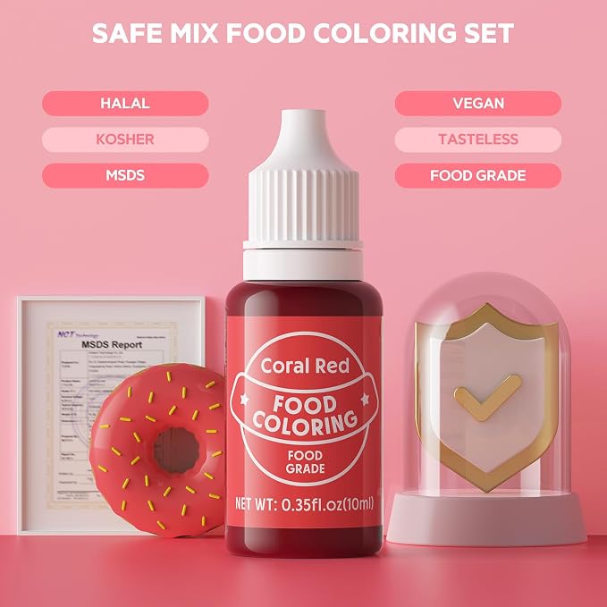 Food Coloring for Baking - Cherrysea 26x10ml Vibrant Cake Coloring Liquid Set for Dessert Decorating Food Dye for Icing,Fondant,Cookies,Easter Egg,Making DIY Supplies Kit- 0.35 Fl. oz/Bottles