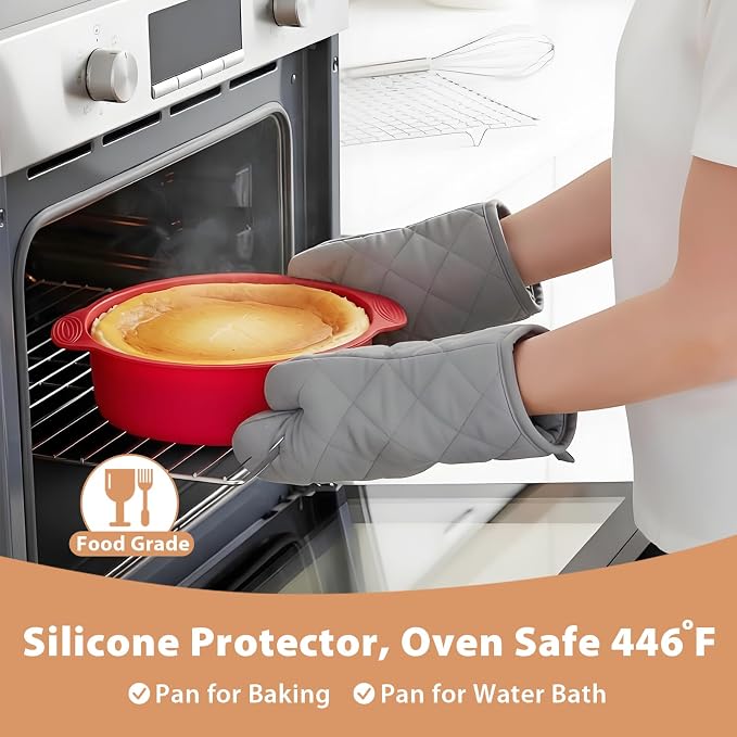 Stainless Steel Springform Pan 9 Inch Nonstick, Leakproof Spring Form Pan for Cheesecake, Cheesecake Pan with Protector, Cheese Cake Pans for Baking, 9 Inch Springform Pan with 50Pcs Parchment Paper