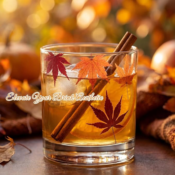 48 Pcs Dried Pressed Fall Maple Leaf for Cake Decorating, Seasonal Decor, Natural Dried Leaves Herbs kit for Resin Jewelry Making Soap and Candle Making (Maple Leaf)