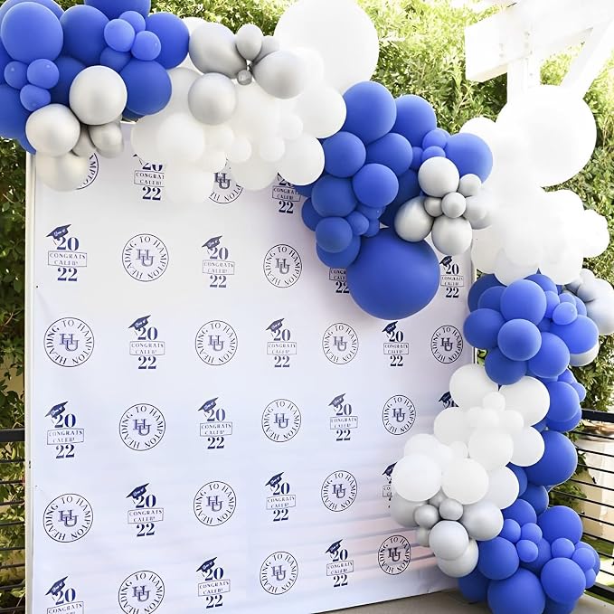 Voircoloria 105pcs Royal Blue Balloons 12inch Party Balloons for Birthday Graduation Baby Shower Anniversary Nautical Party Decorations