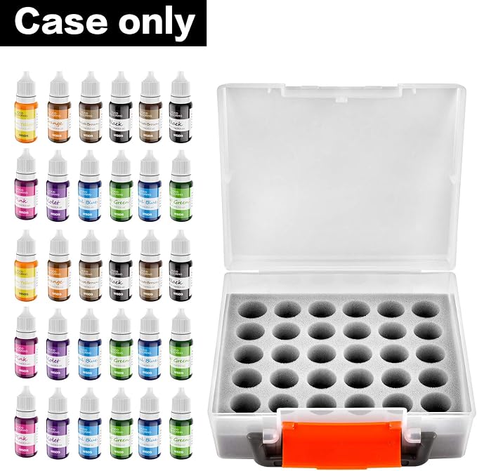 ALCYON Food Coloring Bottle Storage Organizer Case Holds 30 Bottles Cake Food Coloring Set (Box Only) (White)