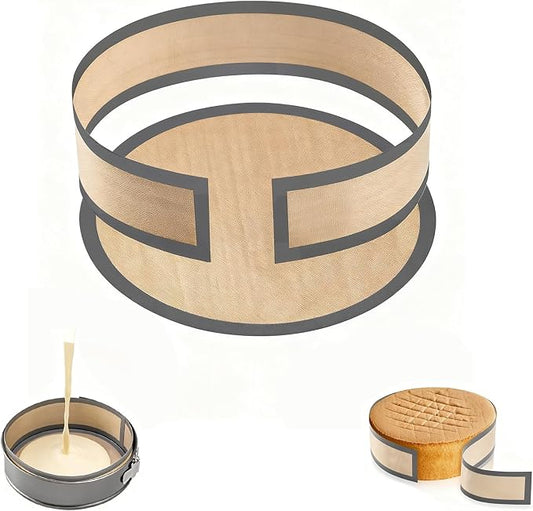 9 Inch Springform Pan & Cheesecake Pan Compatible Silicone Liner Set, Reusable Non-Stick Baking Mat System for Springform Baking Pans, Bottom and Side Cake Pan Liner for Easy Release Baking