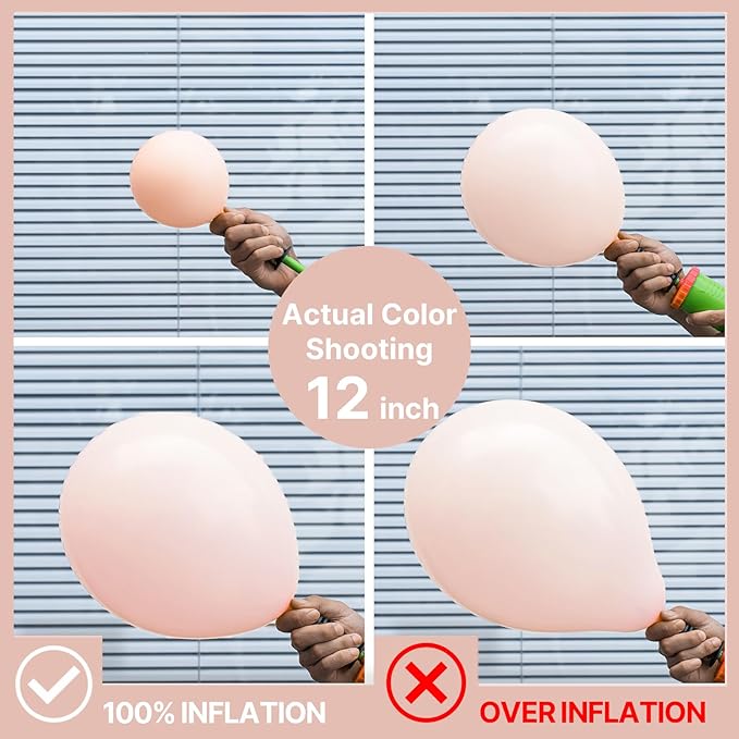 PartyWoo Pastel Orange Balloons 127pcs Different Sizes of 36 18 12 10 5 Inch Light Pale Orange Peach Latex Balloon Arch Kit Garland for Wedding Baby Shower Girl Birthday Party Decorations Orange-Q02