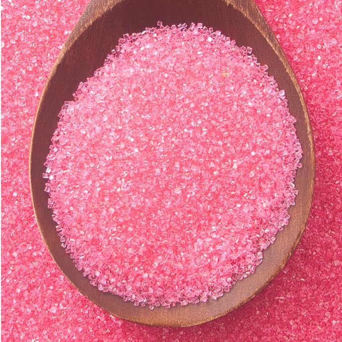 Olive & Vine Pink Sanding Sugar, Sweet Finish, For Baking & Decorating, Rich Tradition, Authentic Taste, For Global Recipes (4 Ounce)