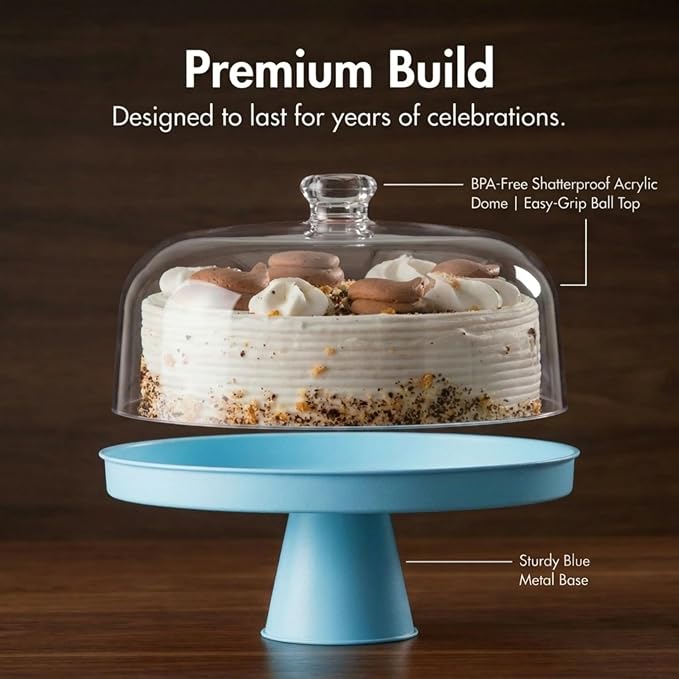 Table Concept Cake Stand, Footed Cake Stand with Lid, Serving Platter, Housewarming Gifts