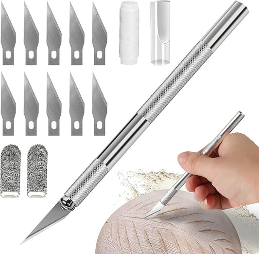 Premium Bread Lame – Sourdough Scoring Tool Kit with 10 Blades | Stainless Steel Dough Scorer | Safety Cover + 2 Finger Sleeves | Pattern String for Intricate Designs | Professional Results