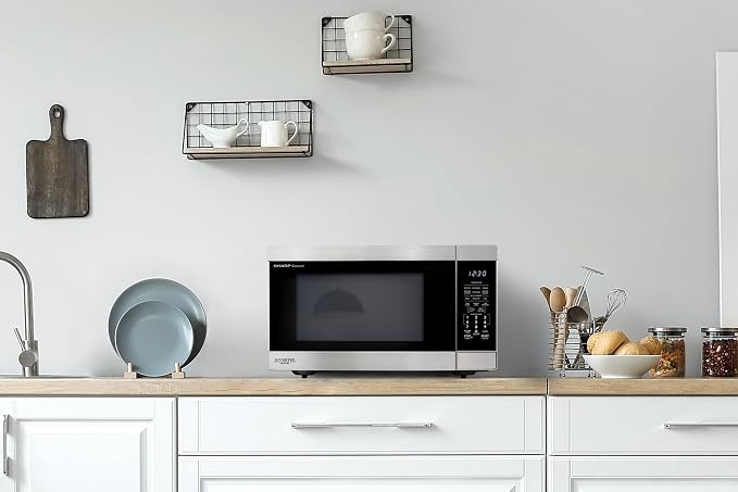 SHARP Countertop Microwave Oven with Removable 16.5" Carousel Turntable, 1200 Watt, 2.2 Cubic Feet, Stainless Steel