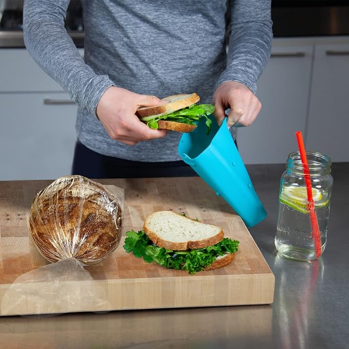 Bread Bags with Ties, Reusable, 100 Clear Bags and 100 Ties