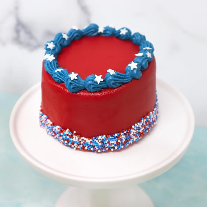 Mystic Sprinkles 4 Cell Sprinkle Assortments (Patriotic Pride Nonpareil, Midi)