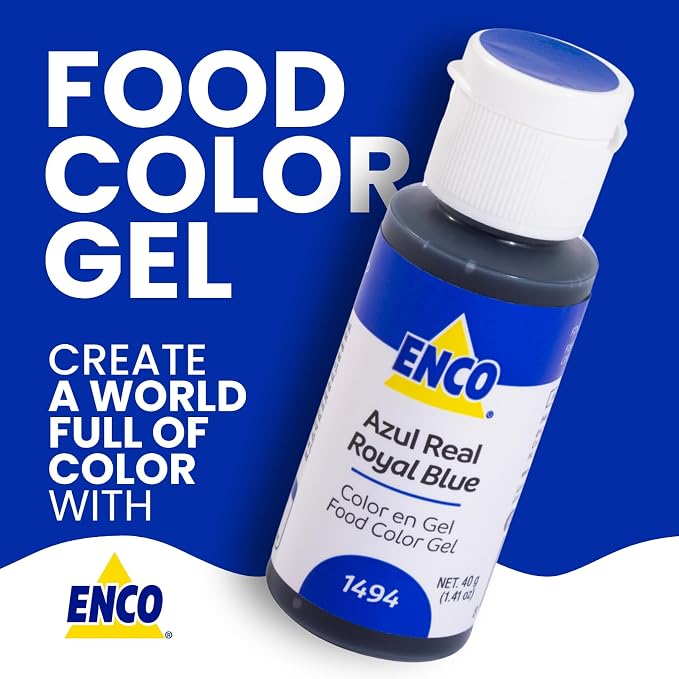 ENCO Food Coloring Gel Royal Blue 1.41 oz (40g) Concentrated, Vegan