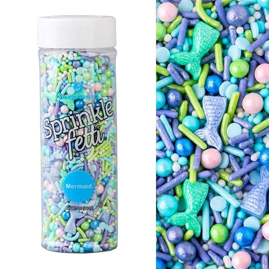 Sweets Indeed Sprinkles, Mermaid Edible Sprinkle Mix, Perfect for Cake Decorations, Baking, Ice Cream, Cookies, Cupcake Topper