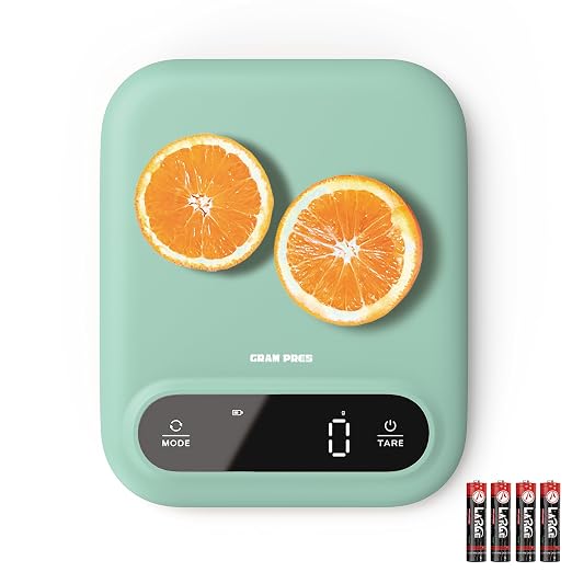 GRAM PRES Digital Food Scale 11lb/0.01oz, Kitchen Scales Digital Weight Grams and Oz for Weight Loss, Baking and Cooking,LED Display，with Tare Function