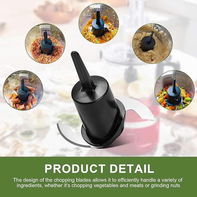 DLC-2ACBN Mini Prep Plus Chopping Blade for Cuisinart Food Processor DLC-2A | Food Processor Blade Compatible with DLC-2A Cuisinart Mini Prep Plus Food Processor 3 Cup, Black, 1 PCS