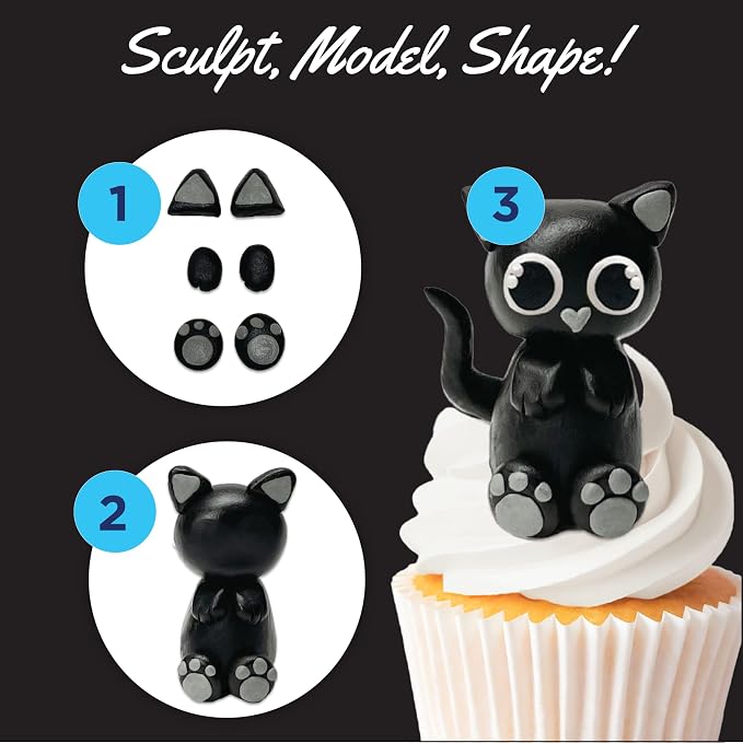 Satin Ice ChocoPan Black Modeling Chocolate (4 Ounce) For Cake Decorating