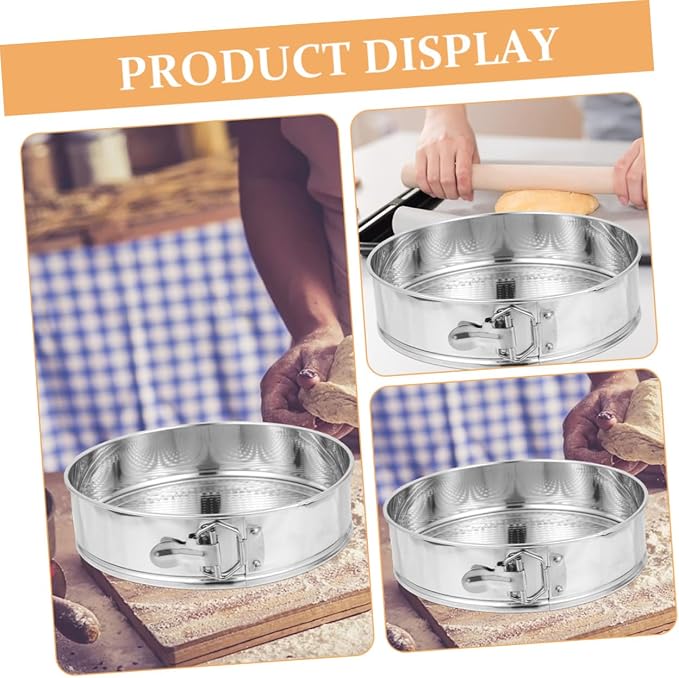 9-inch Stainless Steel Springform Cake Pan 304 Material with Removable Bottom and Secure Lock, Leakproof Cheesecake Mold for Home Baking and Oven Use