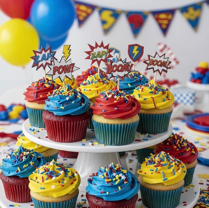 Manvscakes Sprinkles, Blue red and yellow Sprinkles, Super hero Parties, Sprinkle Mix for Cookies, Ice Cream, Cake and Cupcake Decorating