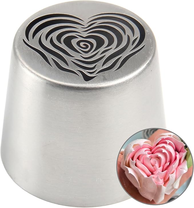 Extra Large Russian Piping Tips - Stainless Steel Flower Nozzles Set for Cake Decorating, Rose & Floral Icing Tips for Cupcakes, Cookies Professional Baking Tools (XXL, Style 85)