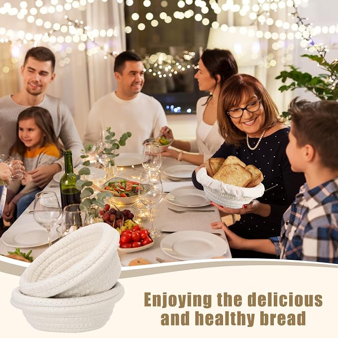 Zhehao 8 Set Mini Banneton Basket Cotton Rope Banneton Bread Proofing Round Basket & Liner for Artisan Bread Baking 5 Inch Mini Sour Dough Starter Kits Baking Supplies for Home Bakers Wife Mom