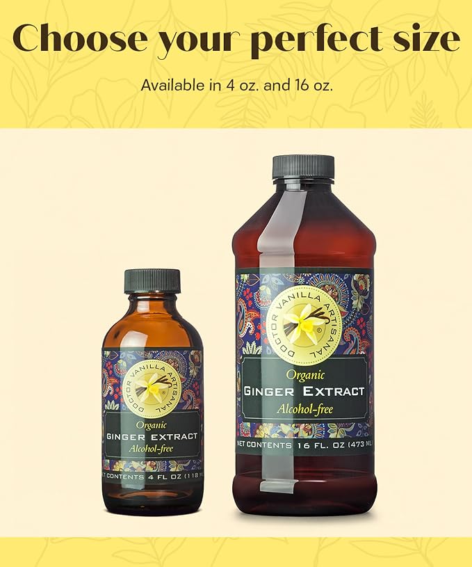 Organic Ginger Extract, 16 fl oz - sugar‑free, GMO‑free, gluten‑free, vegan, paleo, keto, kosher, and halal