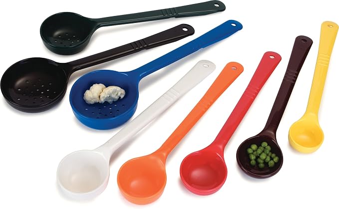 Carlisle FoodService Products Measure Miser Solid Measuring Spoon with Short Handle, 1.5 Ounces, Brown (Pack of 2)