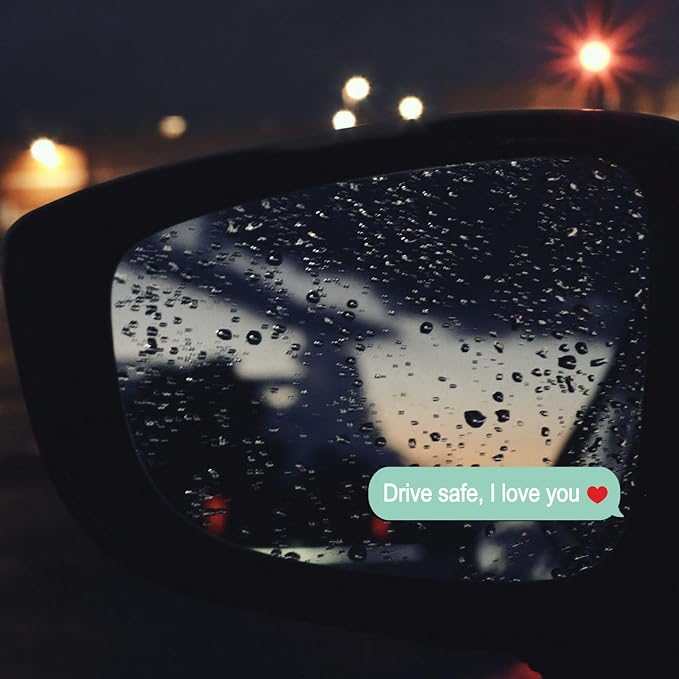 5 x Drive Safe I Love You Car Mirror Decal Colorful Stickers for Cars Rearview Mirror Decal for Women Cute Decals Vinyl Affirmation Stickers for Window, Mirror, Tumbler, and Water Bottle