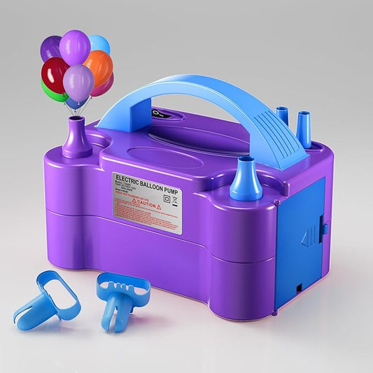 Balloon Pump - Electric Dual Nozzle Air Pump for Balloon, Portable Balloon Blower Save Time and Effort, Balloon Inflator for Parties and Decorations - 110V-120V, 600W