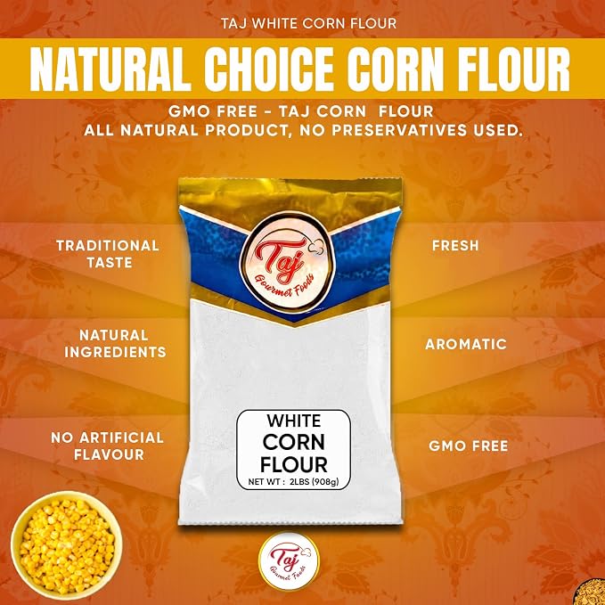 TAJ White Corn Flour, 2-Pounds