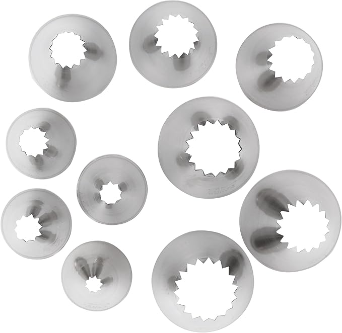 Ateco 870 - French Star Pastry Tips Set (860-869)