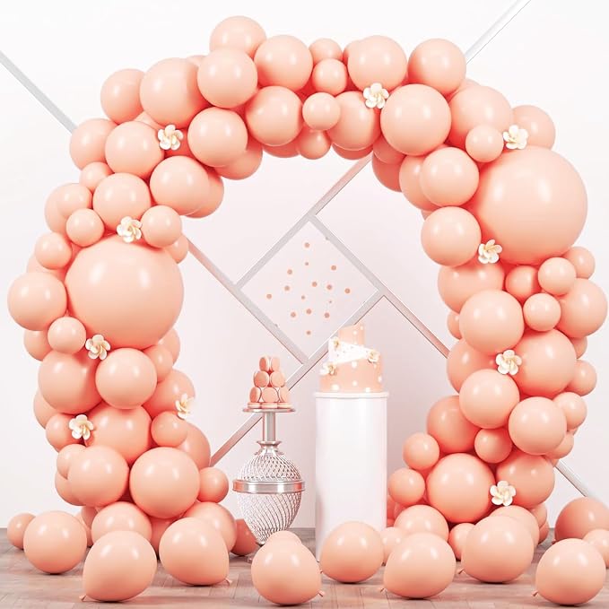 Voircoloria 90pack Pastel Orange Balloons Different Size 18/12/10/5 Inch Orange Balloon Garland Arch Kit for Graduation, Wedding, Birthday, Princess Theme, Baby Shower, Anniversary Party Decorations