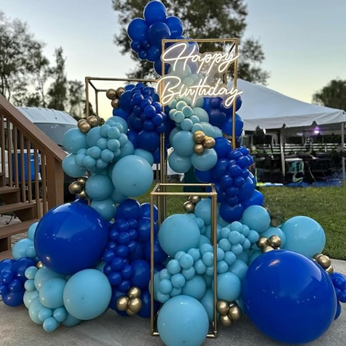 120pcs Royal Blue Balloon Arch Kit, 18 12 10 5 inch Royal Blue Latex Balloons Different Sizes Balloon Garland for Graduation Wedding Baseball Birthday Party Decorations