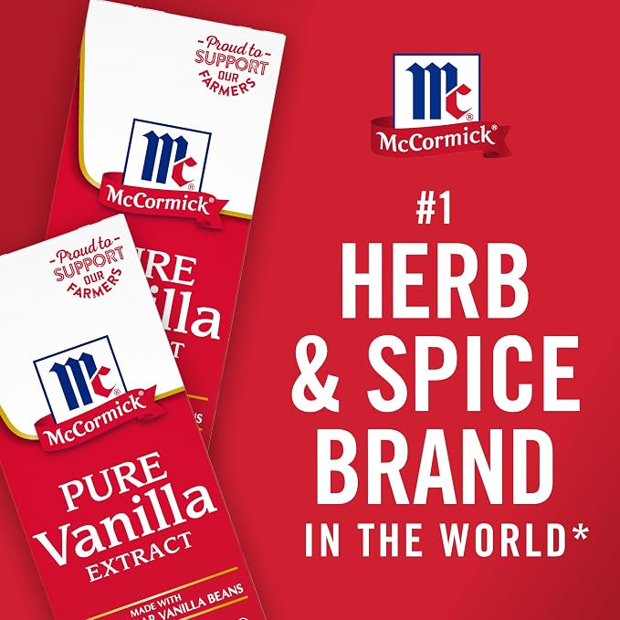 McCormick Vanilla Extract, Pure, No Corn Syrup, Gluten Free, Rich, Sweet Flavor and Aroma for Baking and Savory Dishes, 1 fl oz