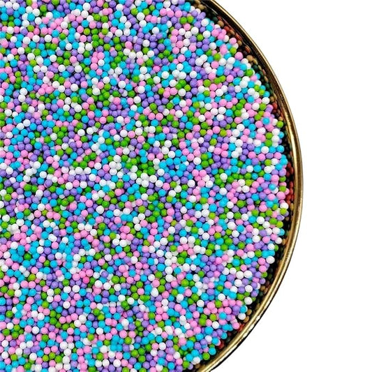 White Edible Pearl Sprinkles for Cake Decorations, Baking, Ice Cream, Cookies, Cupcake Topper 2mm White Sugar Pearls for Cake Decorating 130g/4.6oz 1 Bottle (2mm pink blue green)