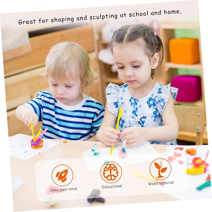VILLCASE 6sets Modeling Clay Sculpting Tools Cookie Cutters Cake Decorating Pens Cake Mould Tool Sugar Craft Modelling