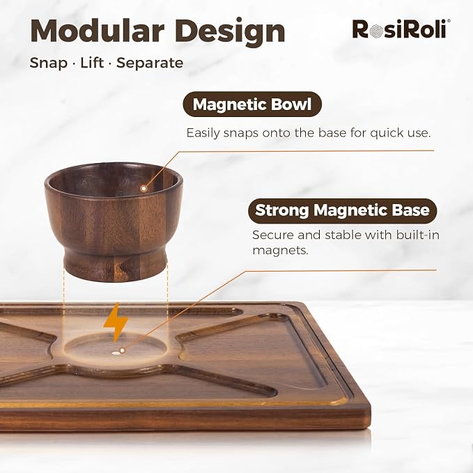 Acacia Wood Cake Stand with Lid, 2-in-1 Rectangular Charcuterie Board & Dessert Display with Shatterproof Acrylic Dome Cover, Serving Platter for Outdoor Entertaining, Wedding Receptions