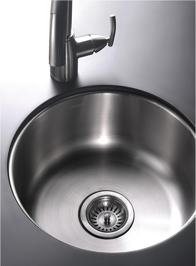 Houzer Club Stainless Steel Kitchen Bar & Prep Sink - 18 Inch Undermount Single Round Bowl Sink, Durable & Versatile, Essential for Home & Apartment, Nested 40-Pack - CF-1830-40