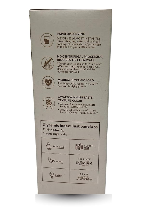 Just Panela Organic Unrefined Cane Sugar Packets, 200 Ct box | 100% Unprocessed, Raw Sugar | Great for Baking, Cooking & Sweetening | Healthier Alternative to Regular Refined Sugar