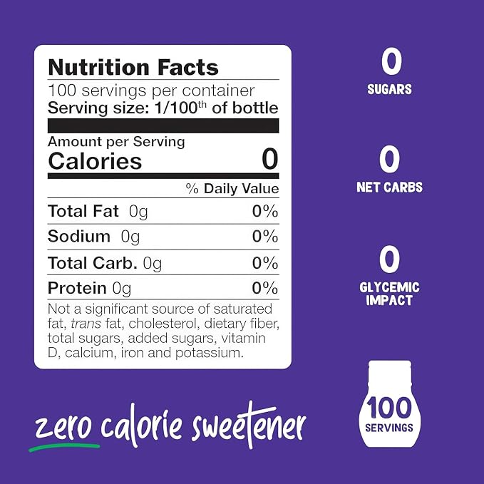 Pyure Organic Vanilla Stevia Liquid Sweetener, Sugar-Free Stevia Drops, Keto Sugar Substitute, Zero Calorie,Zero-Carb, Zero-Sugar, Liquid Sweetener for Coffee,Tea, Baking, 1.8 fl oz Bottle (Pack of 4)