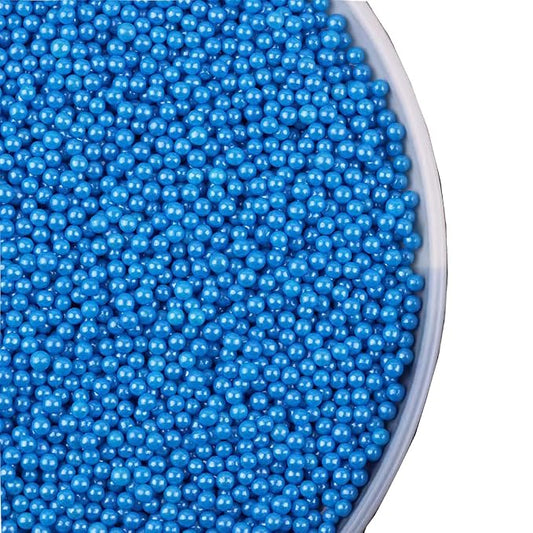 Christmas Dark Blue Sprinkles Edible Pearls 130g 4.6OZ,Cake sprinkles,Cookie sprinkles,Sugar Pearl, Edible Candy Pearls for Cake Cupcake Decorationg (4mm-Shenblue)