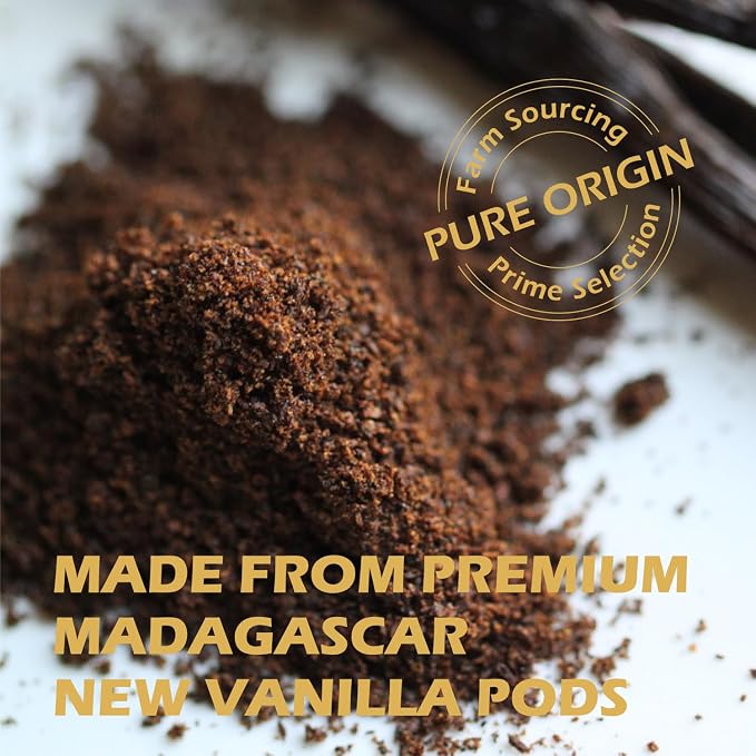 ORGFUN Vanilla Bean Powder 3.53 Oz, Native Ground Madagascar Vanilla Powder Pure Natural No Fillers or Additives Great for Baking, Desserts, Coffee Vegan Gluten Free 100G (Pack of 2)