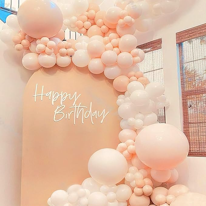PartyWoo Pastel Orange Balloons 127pcs Different Sizes of 36 18 12 10 5 Inch Light Pale Orange Peach Latex Balloon Arch Kit Garland for Wedding Baby Shower Girl Birthday Party Decorations Orange-Q02