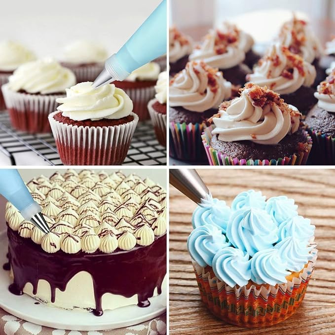 8PCS Russian Piping Tips Set, Stainles Steel Cake Cupcake Decorating Supplies Russian Ball Tips Pastry Nozzle Flower Shaped Frosting Icing Tips Set Baking Tools By Giveme5 (3#)