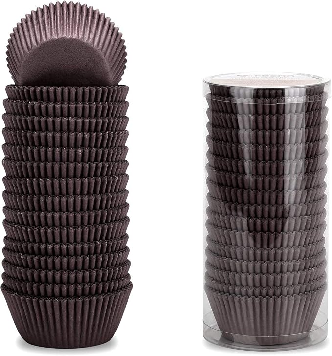 Gifbera 400-Count Brown Standard Cupcake Liners Swedish Paper Coffee Baking Cups for Halloween Christmas, Coffee Color