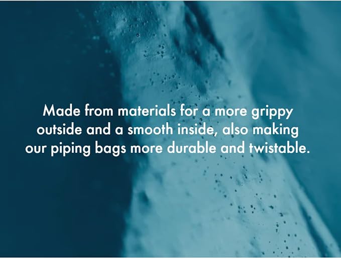 Kee Seel Ultra Disposable Pastry Bags, Piping Bag with Textured Non Slip Outer Surface, Smooth-Flow Interior, Easy Tear Perforation, Convenient Dispenser Box, 21-Inch, Clear - 72 Pack