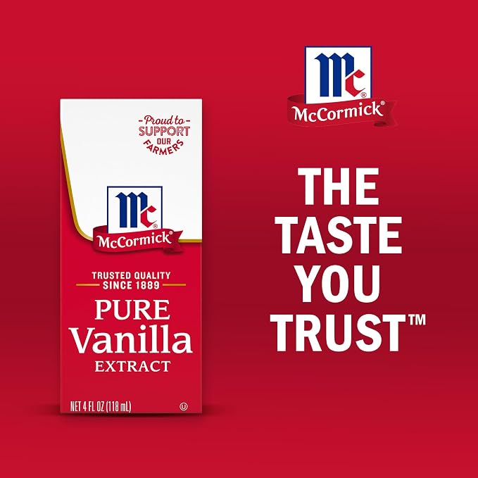 McCormick All Natural Pure Vanilla Extract (Made with Madagascar Vanilla Beans), 4 fl oz