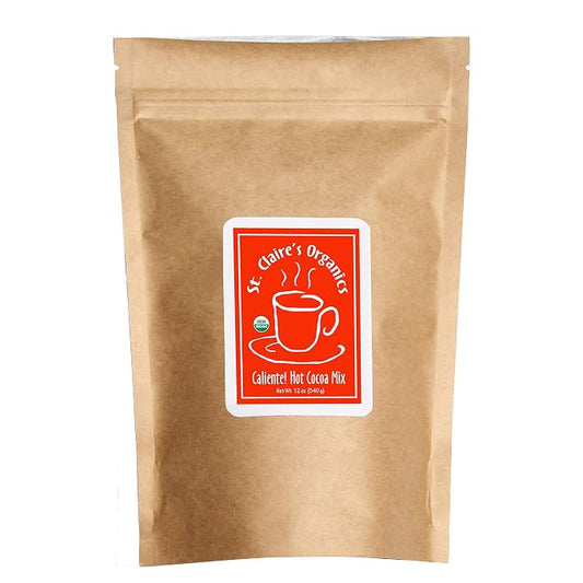 St. Claire's Organic Hot Cocoa, Caliente, 12 Ounce bag, 20 servings. Allergen-Free, Vegan, GMO-Free, Gluten-Free | Made in our Allergen-Free facility
