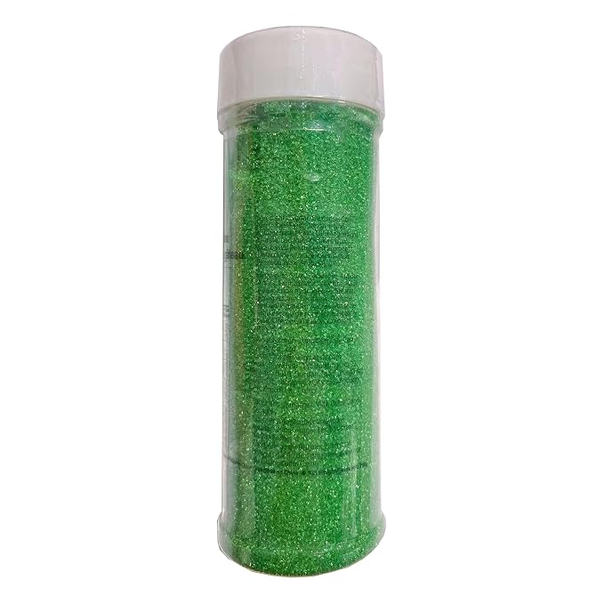 Sentovac Green Sanding Sugar for Baking Edible Sparkling Coarse Sugar Crystals Sprinkles for Baking Topping Cake Cookie Cupcake Topper Ice Cream Decoration Supplies 3.2 OZ
