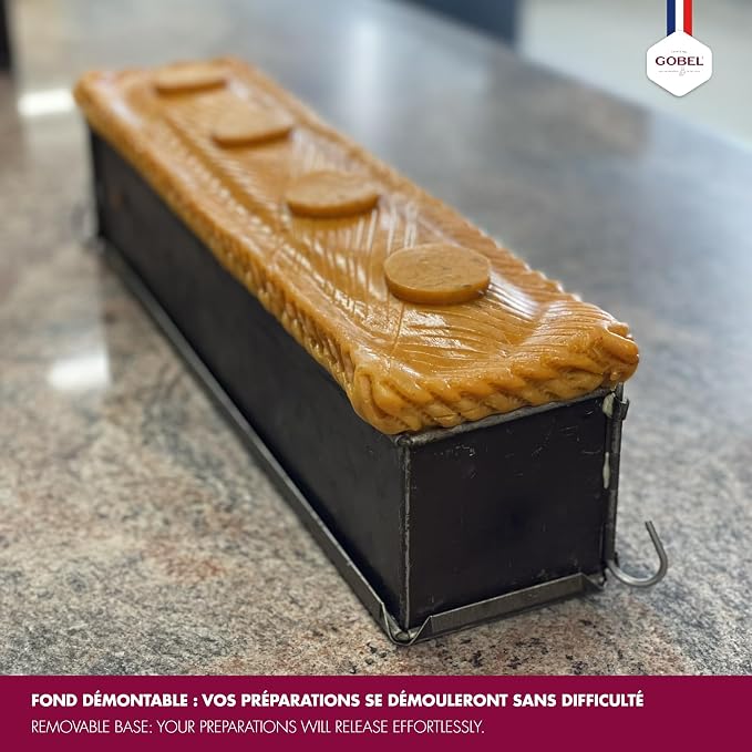 Gobel Mini Loaf Pan/Pate Mold – Non-Stick – Removable Bottom – Professional Terrine Pan – 19 5/8" x 2 3/8"
