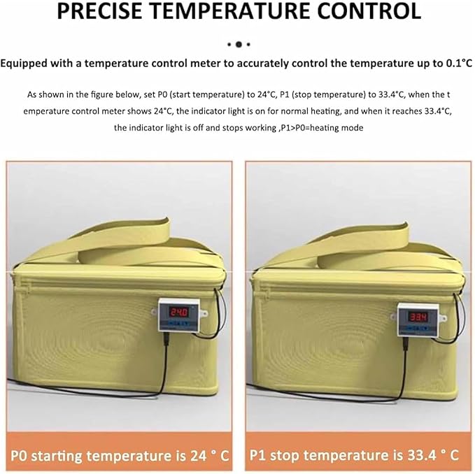 Proofing Box for Bread Making, Dough Fermentation Machine, with Temperature Control Function, Zipper Closure, Dough Proofing Kit, Suitable for Making Bread, Yogurt, Natto