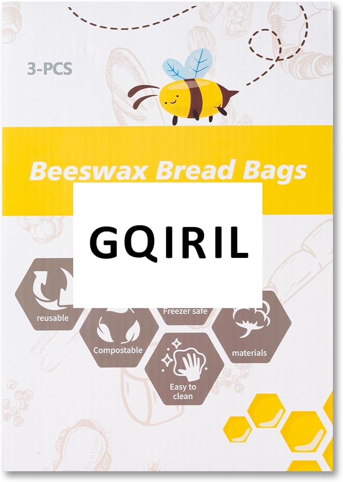 Reusable Beeswax Bread Bags - 2 Pack Bees Wax Homemade Sourdough Bread Storage Bags, Linen Cotton Large Beeswax Freezer for Home Kitchen Baking (Blue White Checkered, Flower)